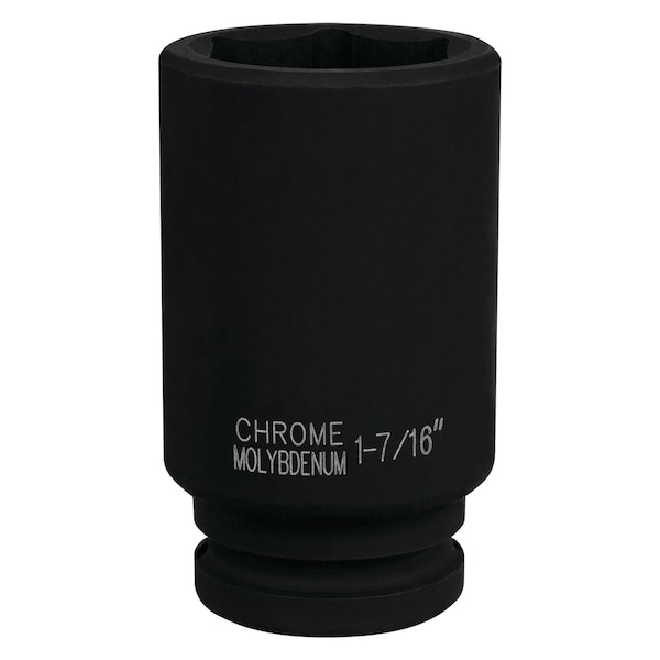 Performance Tool 3/4 in. Dr. 1-7/16 in. 6pt Deep Impact Socket, Cr-Mo Steel M742-46 - main