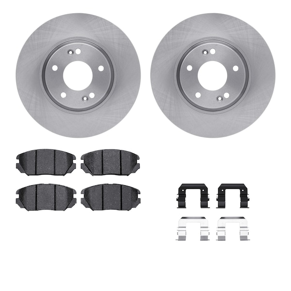 Dynamic Friction Co DFC Rotors with EURO 5000 Ceramic Brake Pads includes Hardware 6612-03007 - main