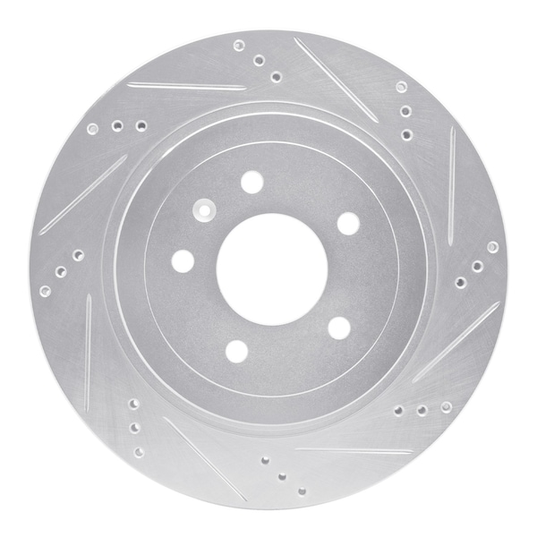 Dynamic Friction Co DFC Brake Rotor - Drilled and Slotted - Silver 631-46020R - main