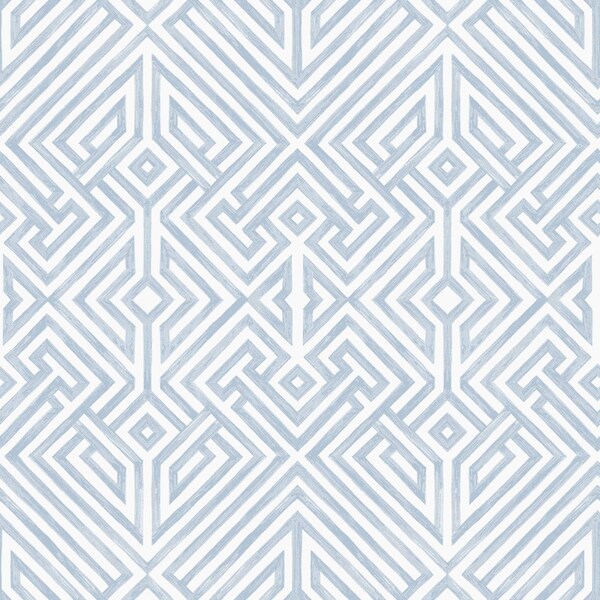 A-Street Prints Lyon Blue Geometric Key Wallpaper 4120-26847 - main