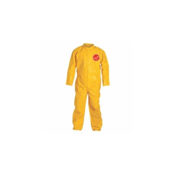 Dupont Tychem 2000 Coverall, Bound Seams, Collar, Open Wrists and Ankles, Front Zipper, Storm Flap, 12PK 251-QC120B-4X - main