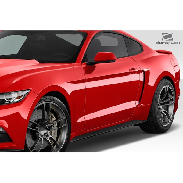 Duraflex 2015-2017 Ford Mustang CVX Side Scoops, Signature Black - 2 Piece, 2PK 113501 - main