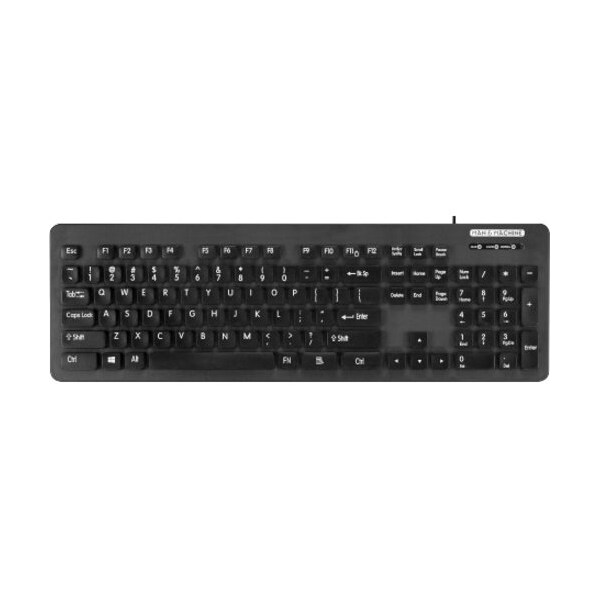 Man & Machine Lcool Keyboard (Black) - Open Style, Washable, Value Keyboard. LCOOL/B7 - main