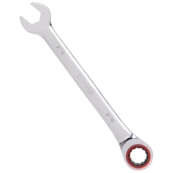 Vulcan Combination Wrench, SAE, 9/16 in Head, Chrome Vanadium Steel, Polished Mirror PG9/16 - main