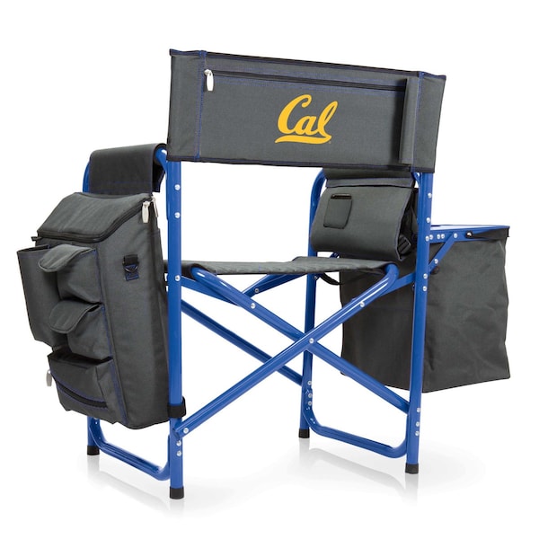 Picnic Time Family Of Brands NCAA Cal Bears Fusion Camping Chair with Side Table and Soft Cooler 807-00-639-074-0 - main