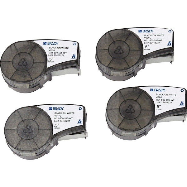 Brady White All Weather Vinyl Labels for Brady M210 and M211, 0.5in M21-500-595-WT - main