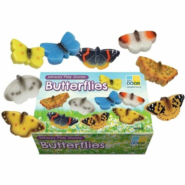 Yellow Door Sensory Play Stones, Butterflies, 8-Piece Set YD1220 - main