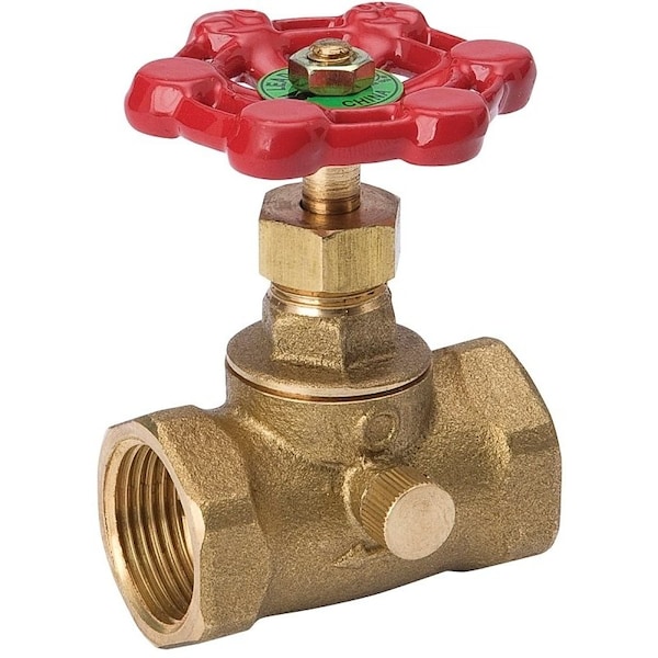 Southland Stop and Waste Valve, 3/4 in Connection, FPT x FPT, 125 psi Pressure, Brass Body 105-104NL - main
