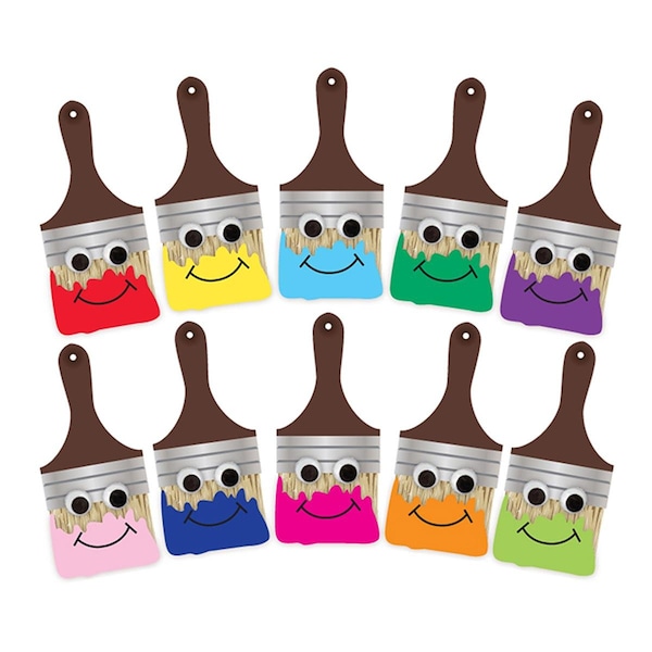 Hygloss Products Hygloss Products 7 in. Happy Paintbrush Accents, 3PK HYG33733-3 - main