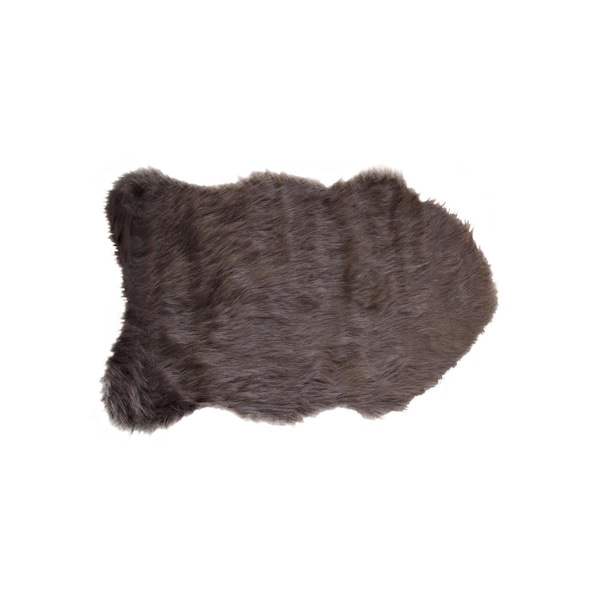 Luxe Faux Fur 2 x 3 ft. Gordon Faux Sheepskin Rug - Chocolate 676685030115 - main