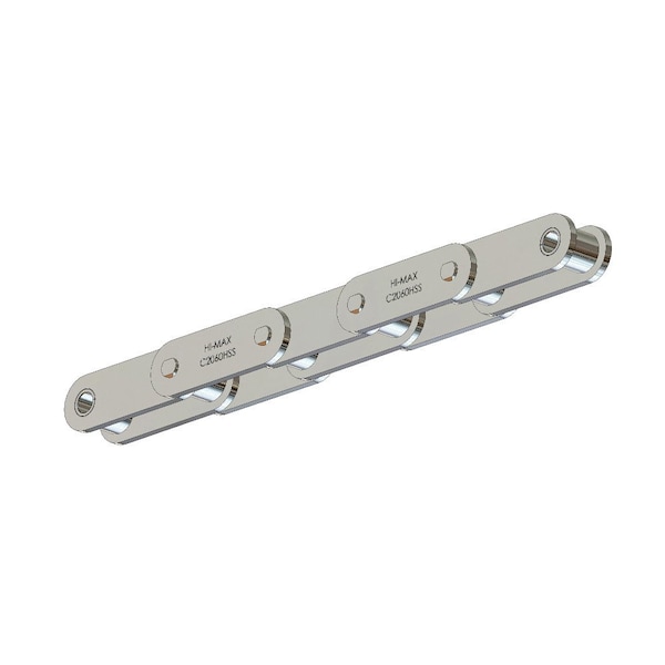 Senqcia Hi-Max Conveyor Series Double Pitch Riveted Standard , 10 ft OAL, 1.5P, .469 Dia x .5 W, 304SS C2060SSHMRB - main