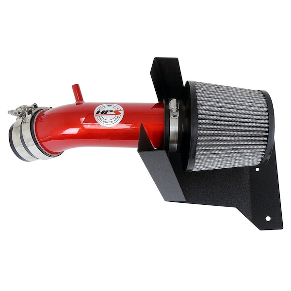 Hps Performance Air Intake Kit with Heat Shield, Red, 827-538R - main