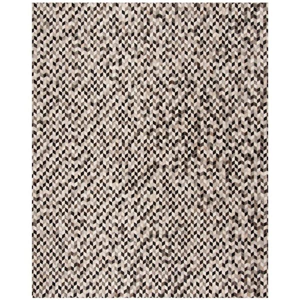 Safavieh Studio Leather Hand Woven Large Rectangle RugGrey & Black 8 x 10 ft. STL405A-8 - main