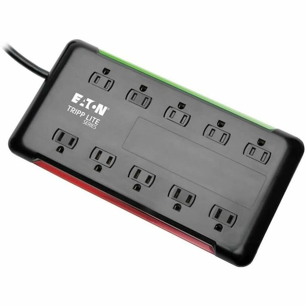 Eaton Tripp Lite Series Protect It 10-Outlet Surge Protector, 6 ft. Cord, 2880 Joules, Black Housing TLP1006B - main