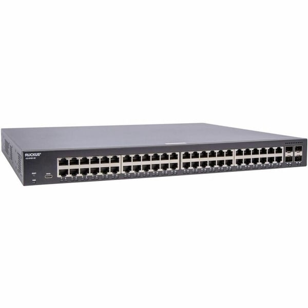 Ruckus ICX 8100 SWITCH, 48X 10/100/1000 PORTS, 4 X 1G SFP UPLINK-PORTS, ADVANCED LAYER 2, 370W POE BUDGET, ICX8100-48P - main