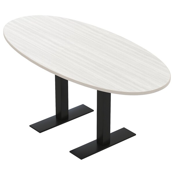 Skutchi Designs 6 Person Conference Table With Power Unit | 6' Boval Table | Harmony Series HAR-BOVL-36X72-T.BK-WA7976-NA - main