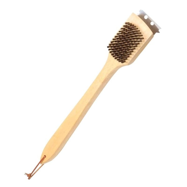 Omaha Grill Brush, 3-1/4 in L Brush, 2 in W Brush, Stainless Steel Bristle, Stainless Steel Bristle, 18 L SP2483L - main