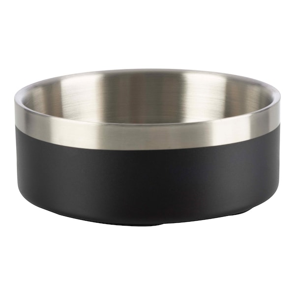 Petmaker Set of 2 Stainless Steel Dog Bowls 32oz Double Wall Insulated Non Slip Metal for Small-Medium Pets PET6425 - main