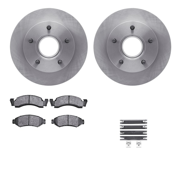 Dynamic Friction Co DFC Brake Rotor- Heavy Duty Brake Pad includes Hardware 6412-54040 - main