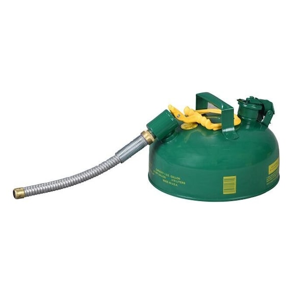 Eagle Mfg Type II Safety Can, Galvanized Steel, 1 gal, 7/8 in Metal Hose, Green, Combustibles U211SG - main