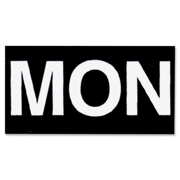 Magna Visual Magnetic Headings Days Of The Week, White on Black FH-27 - main