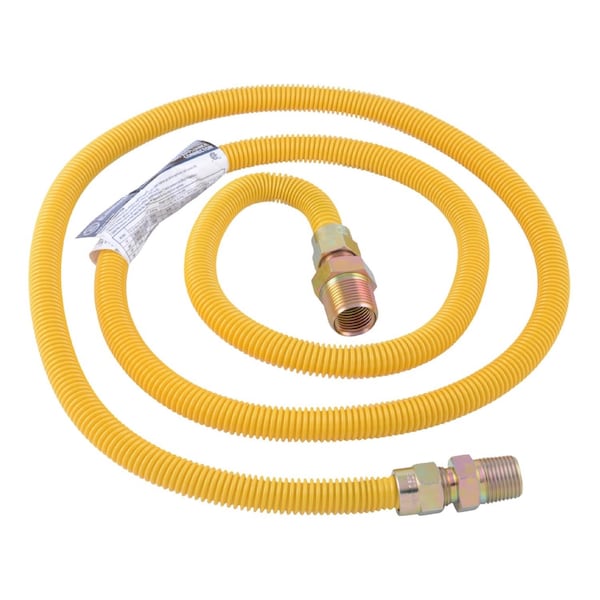 Safety Plus ProCoat 3/8 in. MIP X 1/2 in. D MIP 72 in. Stainless Steel Gas Connector 20YE50V072B - main