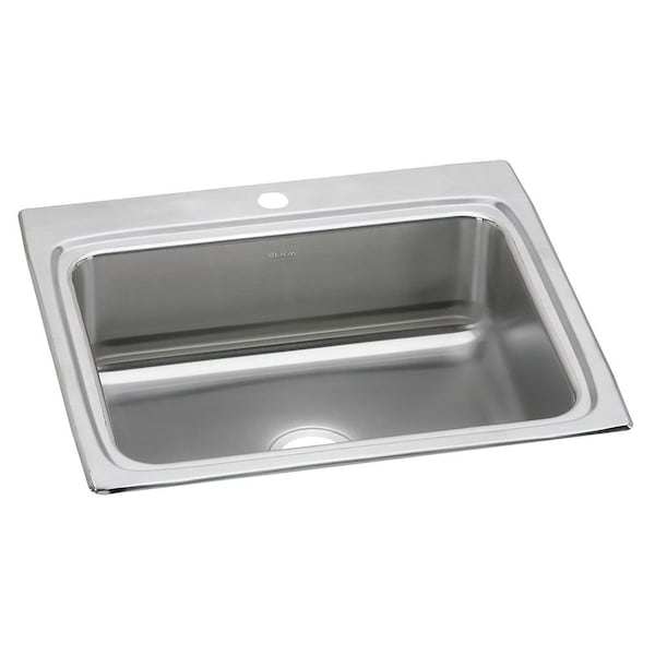 Elkay Sink, Drop-In Mount, 1 Hole, 21" x 15.75", Lustrous Satin LR25221 - main