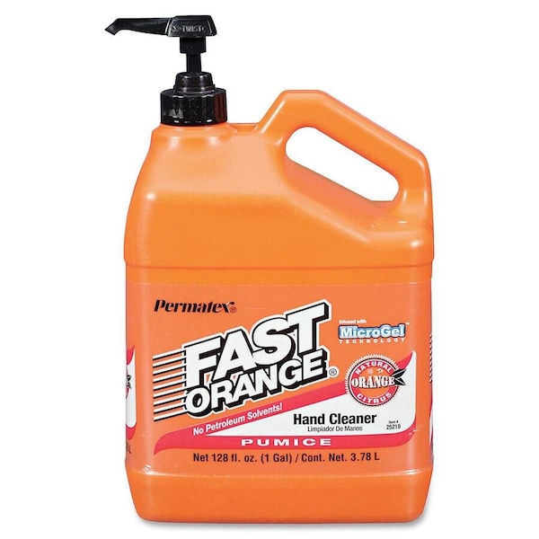 Fast Orange Permatex Fast Orange Fine Pumice Lotion Hand Cleaner, 1 gal, Jug with Pump Dispenser 25219 - main