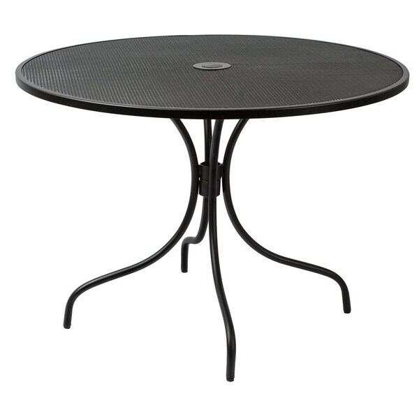 Bfm Seating Barnegat Dining Height Table 42in Round E-Coated, Powder Coated Micro-Mesh Steel SU42RBL-D - main