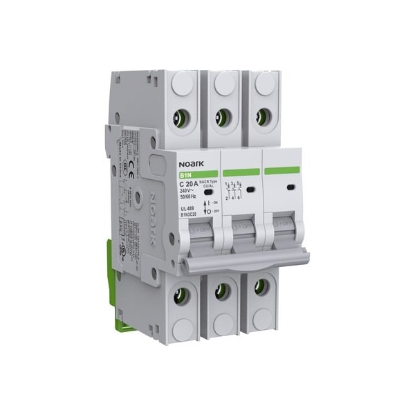Noark MCB UL489 - - 3P - 30A - C-curve - 10kA - 240Vac 1000169 - main
