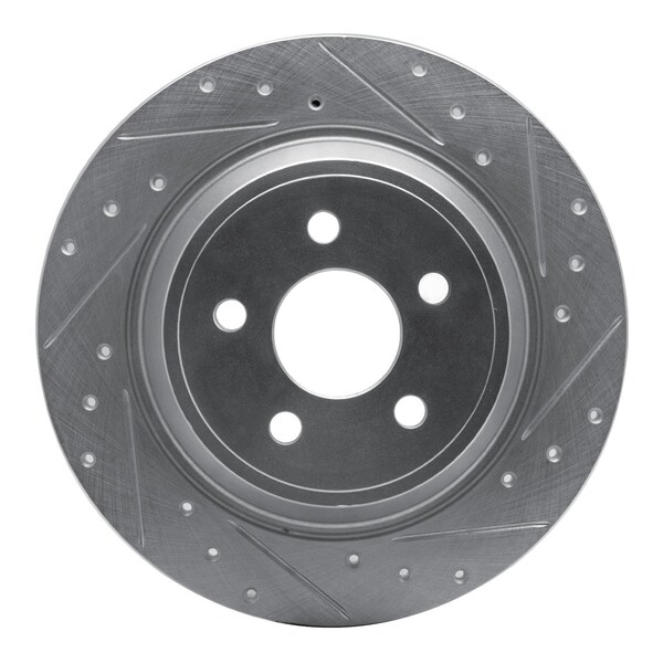 Dynamic Friction Co DFC Brake Rotor - Drilled and Slotted - Silver 631-55005R - main
