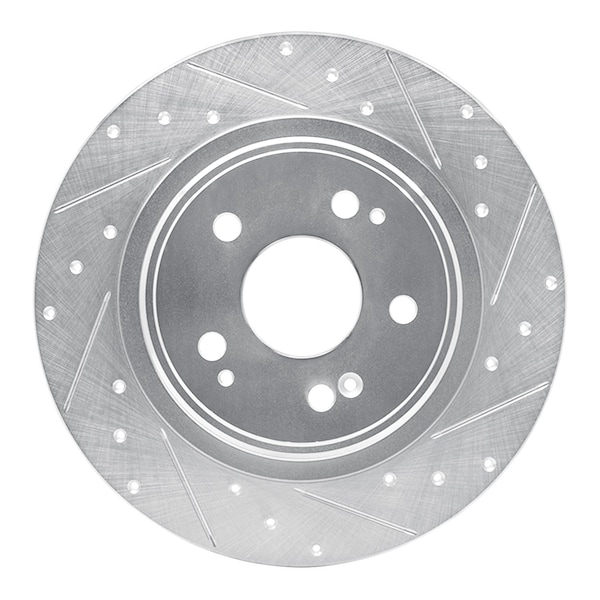Dynamic Friction Co DFC Brake Rotor - Drilled and Slotted - Silver 631-58030R - main