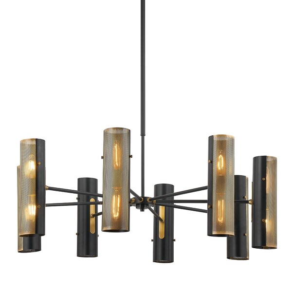 Troy Lighting Mikka 16 Light Chandelier 42 In. Patina Brass F5642-PBR/SBK - main