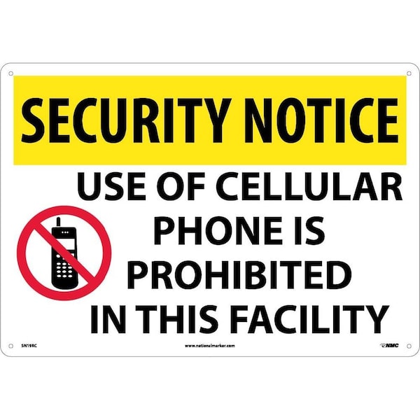 Nmc Security Notice Use Of Cellular Phone Is Prohibited Sign, SN19RC SN19RC - main