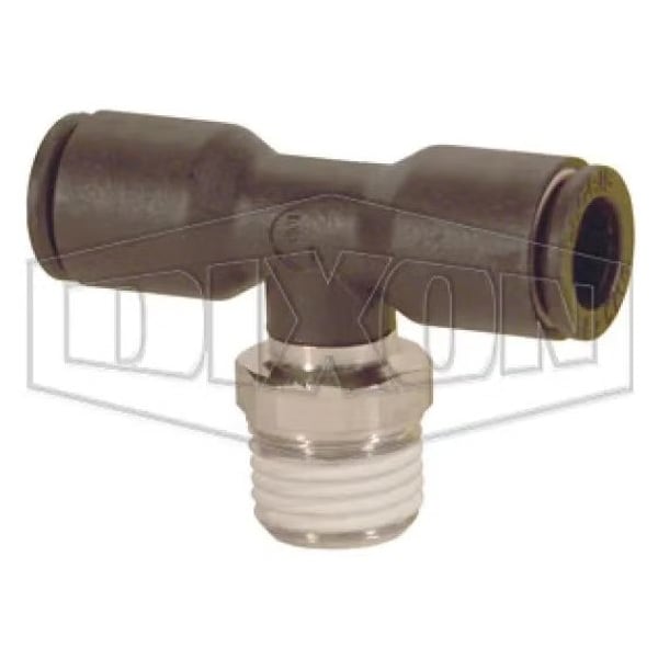 Dixon Legris by Push-In Branch Tee, 1/8 in x 8 mm Nominal, Male BSPT x Tube, 290 psi Pressure, Nylon, Dom 31080810 - main