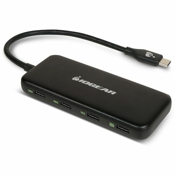 Iogear 4 PORT USB-C HUB, USB 3.2 GEN 2, 10GBPS, 100W POWER DELIVERY, HIGH SPEED GUH3C4C - main