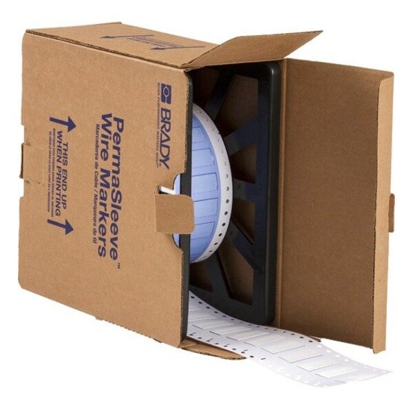 Brady SleeveLabel, White, Polyolefin, 3/8inW PS-375-150-WT - main
