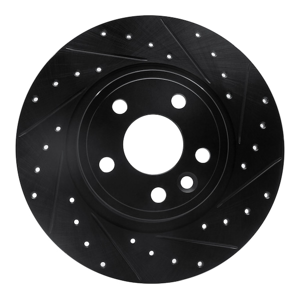 Dynamic Friction Co DFC Brake Rotor - Drilled and Slotted - Black 633-11027R - main