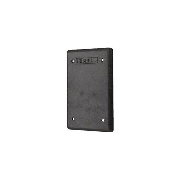 Hubbell 1-Gang Gray Non-Metallic Deep Weatherproof Box, (3) 3/4 in Hubs HBL6087 - main