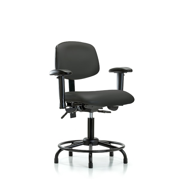 Blue Ridge Ergonomics Desk Chair Desk Chair, Vinyl, Chr Tilt Casters, Berry, Adjustable Arms, 18" to 23" Height, Vinyl BR-VDHCH-RT-T1-A1-RG-8605 - main