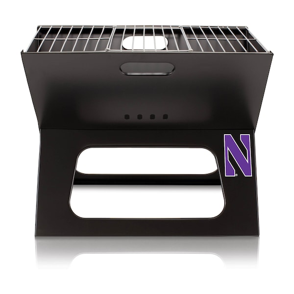 Picnic Time Family Of Brands NCAA Northwestern Wildcats X-Grill Portable Grill - Camping Grill 775-00-175-434-0 - main