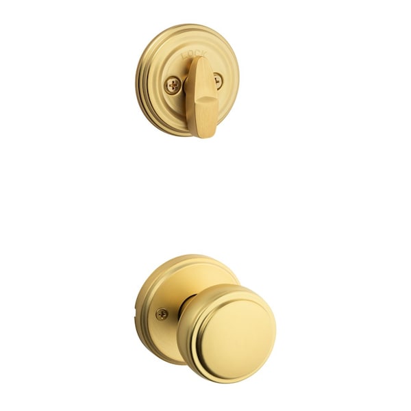 Kwikset Residential Handlesets Single Cylinder Reversible Satin Brass 966SOK-4.UNIV - main