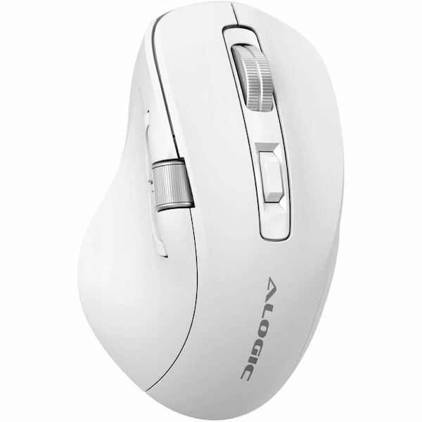 Alogic APEX BLUETOOTH USB-C RECHARGEABLE 7 KEYS PROGRAMMABLE MOUSE-WHITE AMBT7KWH - main