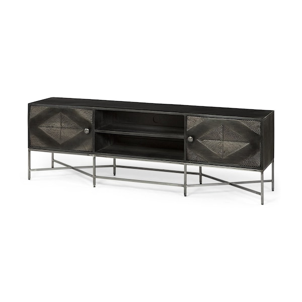 Homeroots 16in Dark Brown Solid Wood Console Table 380227 - main