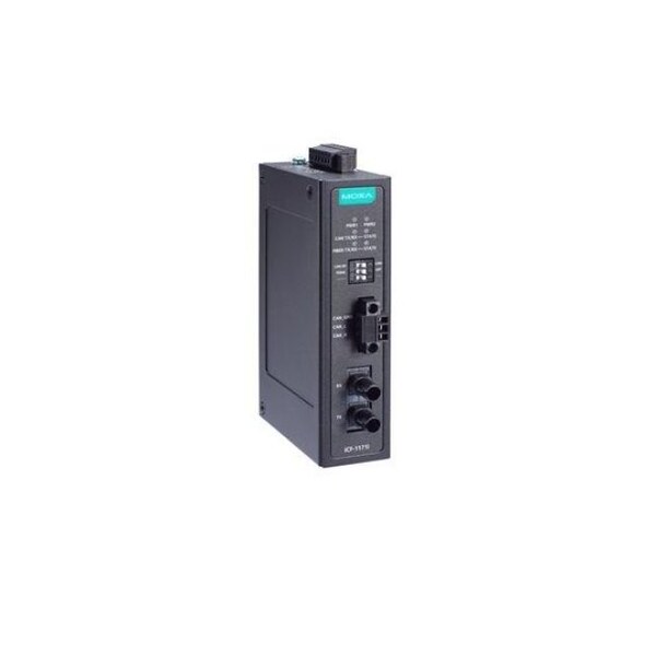 Moxa Industrial CAN to Fiber Optic Converter for Distance Extension, ST Multi-mode ICF-1171I-M-ST - main