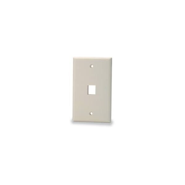 Signamax 1-Port Single Gang Keystone Wallplate w/ ID Window SKF-1-DI - main