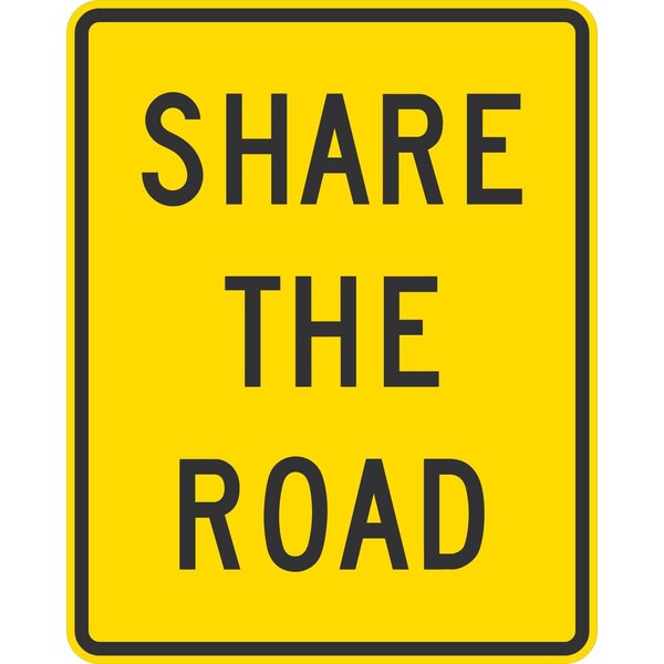 Lyle W16-1, Share The Road, 24x30, High Intensity Prismatic, Yellow G-14190-HI_24x30 - main