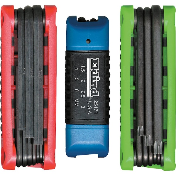 Eklind 3 Piece Metric/SAE Fold-Up Hex Key Set, 25024 25024 - main