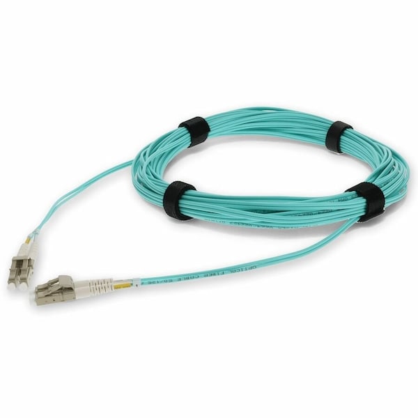 Add-On Addon 3M Lc (Male) To Lc (Male) Straight Aqua Om3 Duplex Fiber Patch ADD-LC-LC-MB3M5OM4 - main
