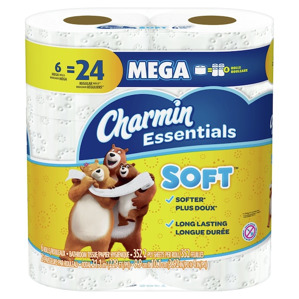 Charmin Charmin Essentials Toilet Paper 6 Rolls 352 sheet 80370716 - main